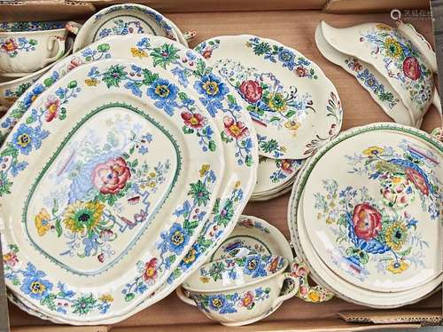 A quantity of Mason's Strathmore pattern ironstone dinner wa...