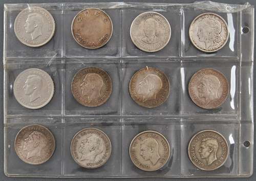 United Kingdom and foreign silver crowns (8) and two others ...