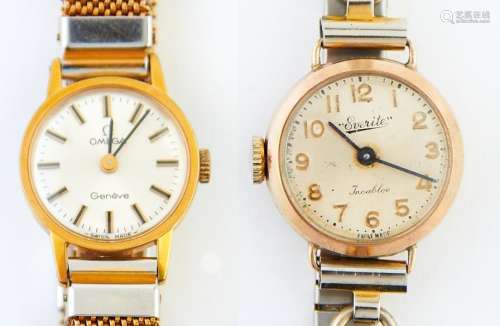 An Everite 9ct gold lady's wristwatch, 20mm diam, London 196...