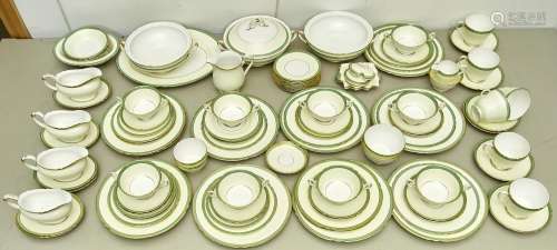An extensive Shelley porcelain dinner service, with pale cre...