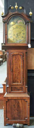 A mahogany eight day longcase clock, Jon. Benbow Northwood, ...