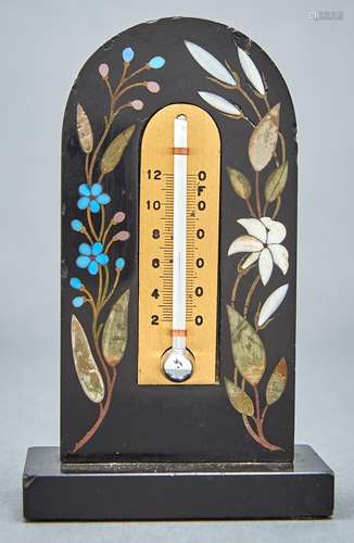 A Victorian Ashford black marble thermometer, Derbyshire, c1...