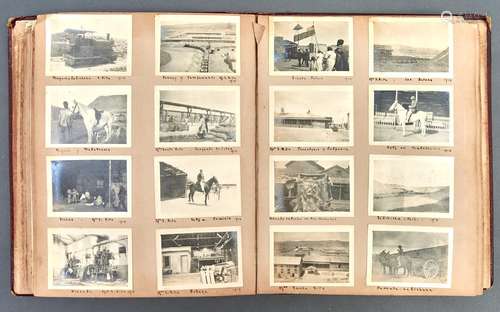 A photograph album, early 20th c, of gelatin silver prints, ...