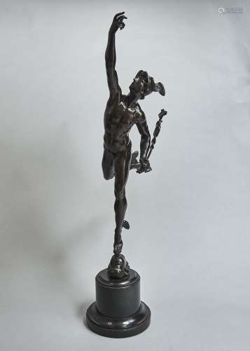 A French bronze statuette of Mercury after Giambologna, late...