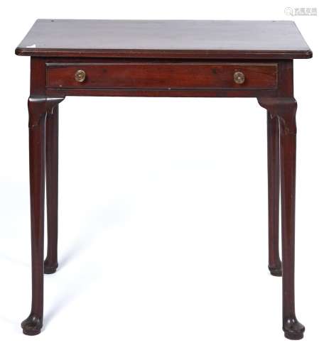 A George II mahogany side table, c1750, the rectangular top ...