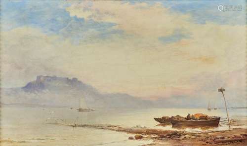 James Webb (1825-1895) - On the Coast of Brittany, indistinc...