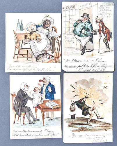 English School, early 19th c - Humorous Subjects, seven, all...