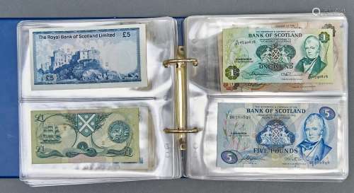 Paper money. A collection of bank notes, including Bank of E...
