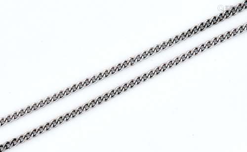 A white gold necklet, 45.5cm l, marked 9k, 3.9g Good conditi...
