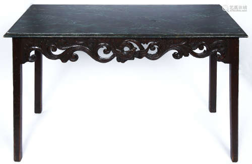 A Victorian mahogany serving table, 19th c, in Irish 18th c ...
