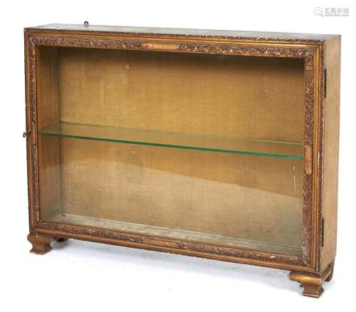 A giltwood wall hanging display case, late 19th / early 20th...