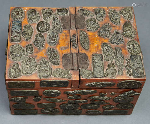 A golden varnished Japanese softwood tea chest, c1900, the s...