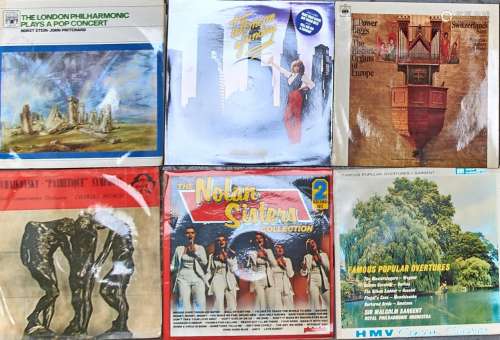 Vintage vinyl records. A collection of LPs, 1960s/70s, two b...