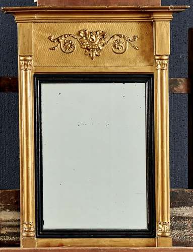 A post Regency giltwood and composition mirror, 19th c, the ...