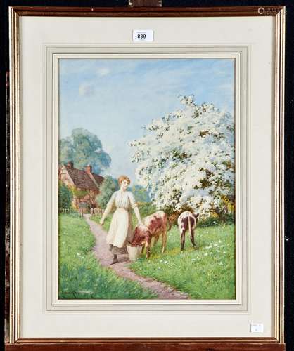 Joseph Kirkpatrick (1872-1936) - Blossom Time, signed, water...