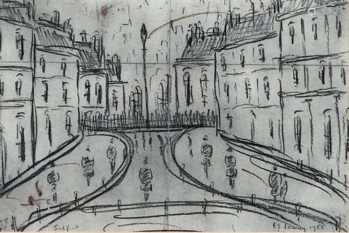 Manner of Laurence Stephen Lowry - Street Scene, bears signa...