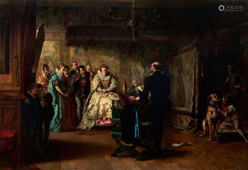 Laslett John Pott, RBA (1837-1898) - Shakespeare reading bef...