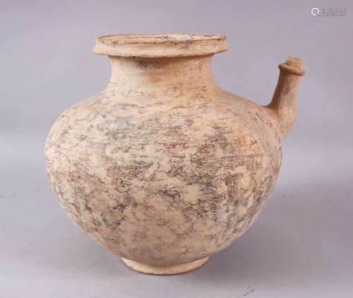 A CHINESE HAN DYNASTY STYLE POTTERY WATER VESSEL, 25cm high