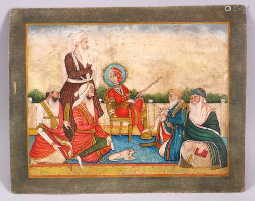 A FINE INDIAN MINIATURE PAINTING - the painting depicting a ...