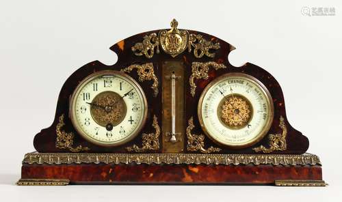 A VERY GOOD 19TH CENTURY FRENCH TORTOISESHELL CASE CLOCK, TH...