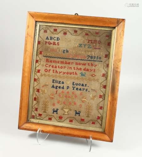 A GEORGIAN SAMPLER in a rosewood frame by ELIZA LUCAS, aged ...