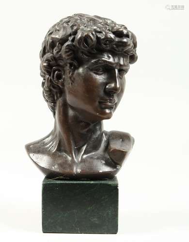 A GRAND TOUR STYLE BRONZE BUST