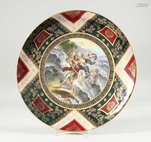 A VIENNA CIRCULAR PLATE painted with a classical scene. Vien...