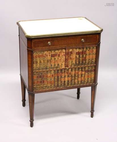 A GOOD 19TH CENTURY FRENCH RECTANGULAR TOP WITH MARBLE COMMO...