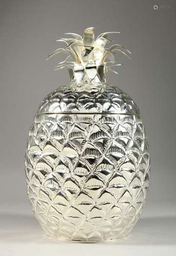 A PLATE PINEAPPLE ICE BUCKET 13ins high