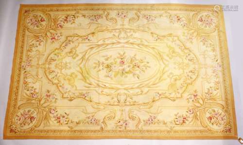 AN AUBUSSON TAPESTRY IN 18TH CENTURY STYLE, cream ground wit...