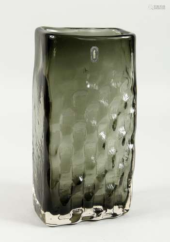 A GOOD WHITEFRIARS BASKET WEAVE PATTERN VASE,with original l...