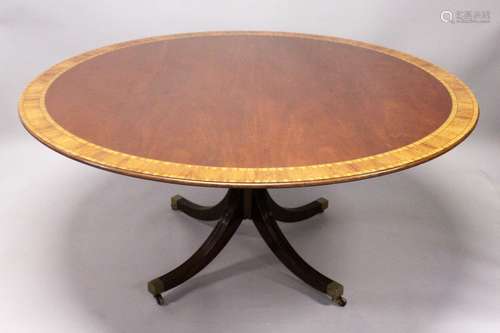 A SUPERB LARGE, GEORGIAN STYLE MAHOGANY CIRCULAR TOP BREAKFA...