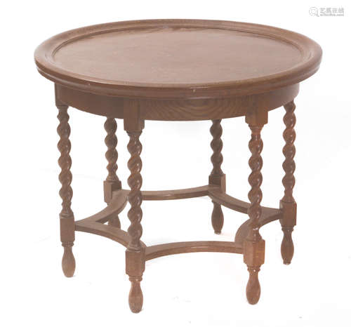 A 19th century oak side table