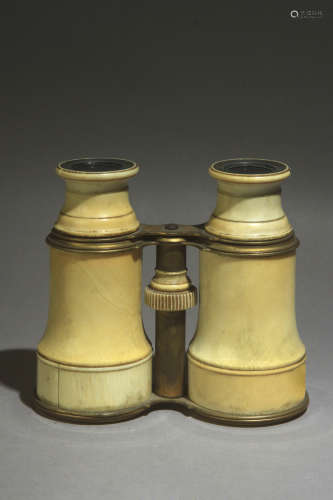 A pair of 19th century carved ivory binoculars
