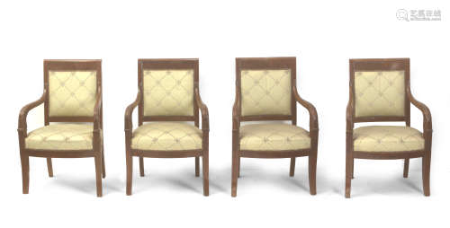 A set of four Empire style chairs