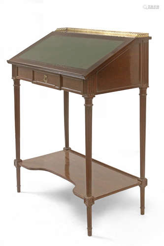 A 19th century Louis XVI mahogany notary writing desk