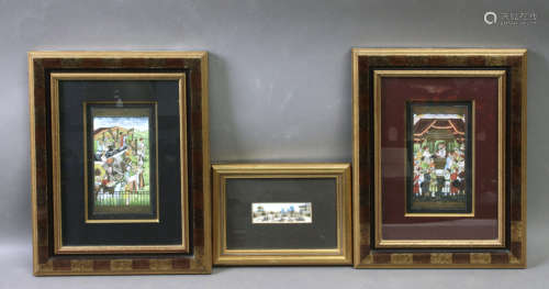 Set of three miniatures, India 19th century