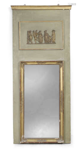 A first half 20th century Neoclassical style troumeau mirror