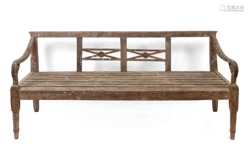 A rustic bench circa 1900