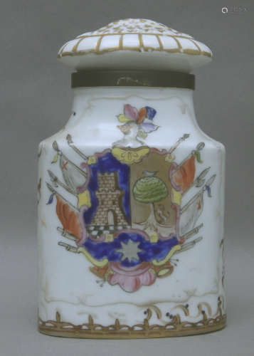 An 18th century Italian porcelain perfume bottle