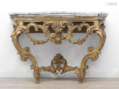 A 19th century Louis XV console table