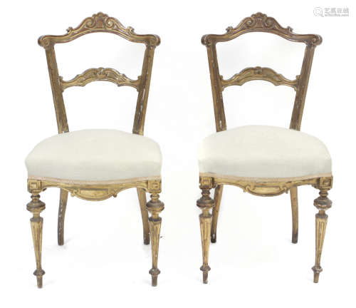 A pair of Louis XVI style chairs circa 1900