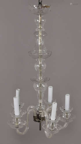 A 20th century five light chandelier