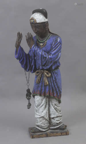 A 20th century Tibetan sculpture of a monk