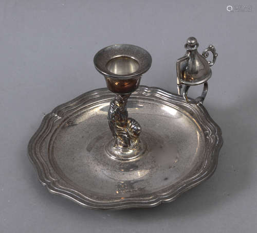 A French silver candlestick circa 1900