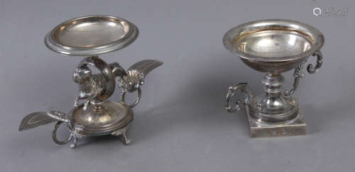 A pair of 19th century Spanish silver braziers (chofetas)