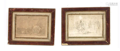 A pair of 19th century French engravings