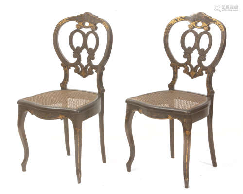 A pair of 19th century Napoleon III chairs