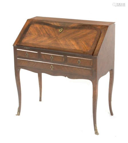 A 19th century French fall front writing desk
