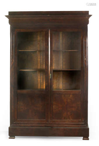 A French Restoration period mahogany library cabinet circa 1...